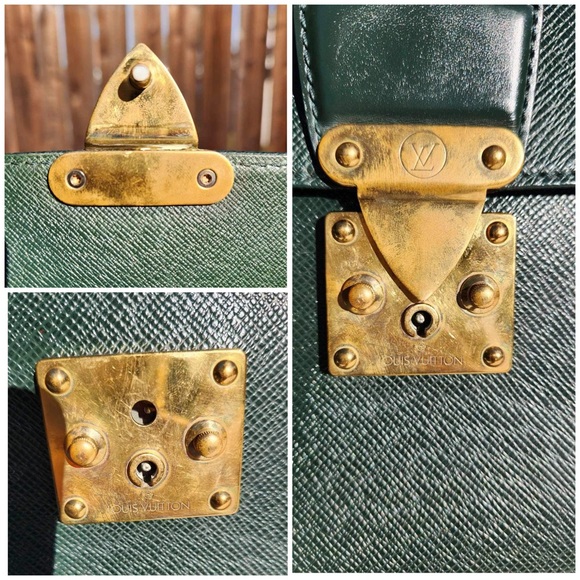 Louis Vuitton Green Taiga Leather Robusto 1 Compartment Briefcase - Picture 8 of 13